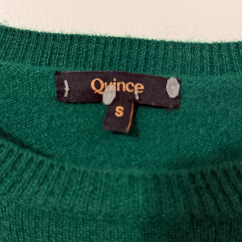 Quince Emerald Green Crew Neck Sweater - Picture 3 of 3